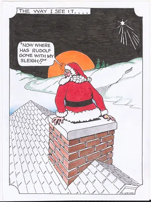 Now where has Rudolph gone with my sleigh!?