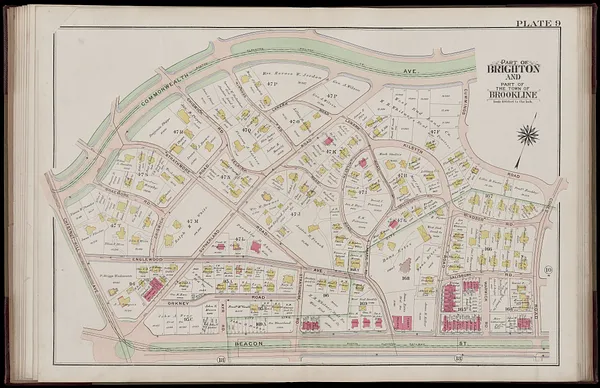 Atlas of the town of Brookline, Norfolk County, Massachusetts