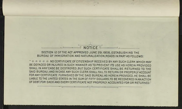 Certificate Numbers 107291 - 107300, 1910
