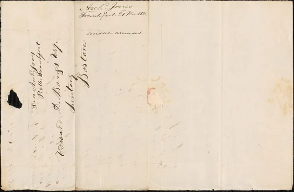Archibald Jones to Edward Bangs, 21 November 1832