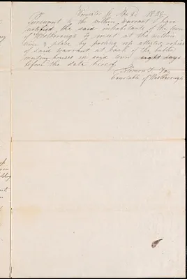 Town Meetings, 1838