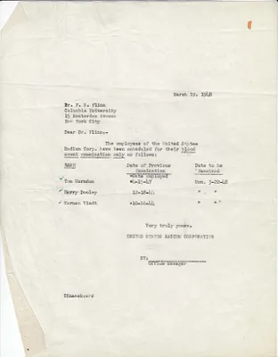 Letters Sent to Dr. F.B. Flinn [Dr. Frederick B. Flinn], March 19, 1948