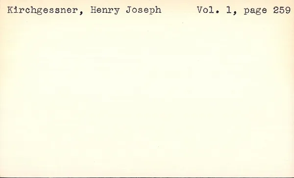 Naturalization Index, Hartford County Court and Hartford Court of Common Pleas, 1876-1906, Kirchgessner-Luzzi