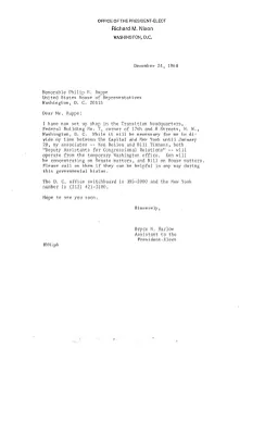 Transition Office: Congressional Correspondence: R (Roth Report) (3 of 6)