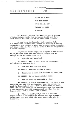 Press Secretary Briefings, 1/28/76