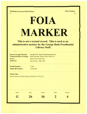 Joint Center for Policy Studies 4/4/90 [OA 4727] [1]