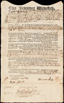 James Griffin indentured to apprentice with Benjamin Shelly of Raynham, 1 October 1746