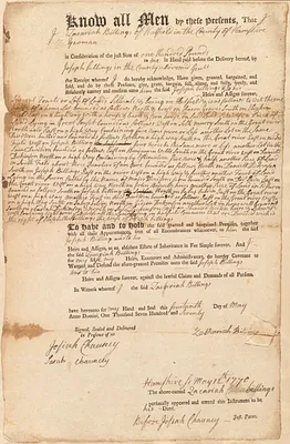 Deed, Zacariah Billings to Joseph Billings, May 14, 1770