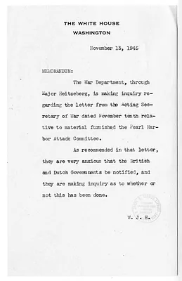 Memorandum for the File from William J. Hopkins