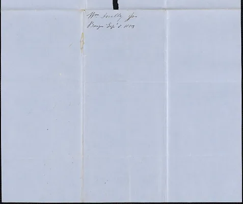 William Dwelly to Sammuel Warner, 8 September 1853