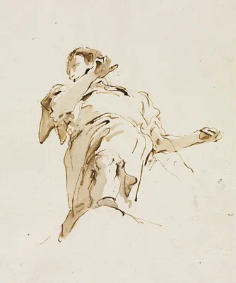 Male(?) Figure Seen from Below