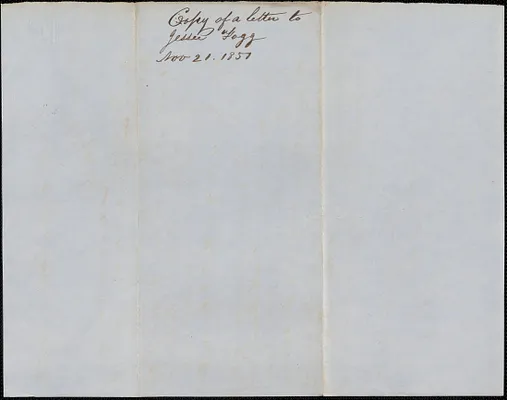 Copy of a letter from Samuel Warner to Jesse Fogg, 21 November 1851
