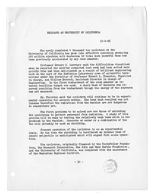 University of California Press Release
