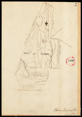Plan of Alford surveyed by David Fairchild, dated October, 1794.