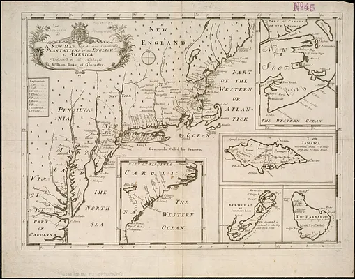 A new map of the most considerable plantations of the English in America