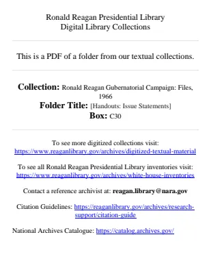 [Handouts: Issue Statements]