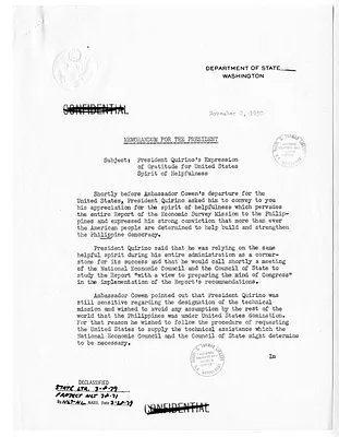 Memorandum from Secretary of State Dean Acheson to President Harry S. Truman