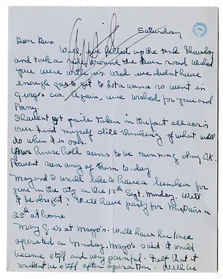 Letter from Natalie Wallace to Bess W. Truman