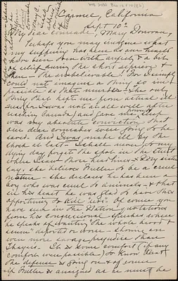 Mary C. Trask autograph letter signed to Mary Donovan, Carmel, Calif., September 10, 1927