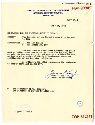 Memorandum from James S. Lay, Jr. to the National Security Council