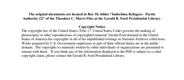 Indochina Refugees - Parole Authority (2)