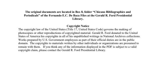 Chicano Bibliographies and Periodicals