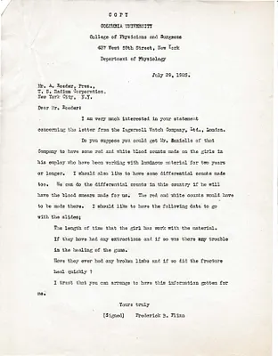 Letters Received to A. Roeder, July 29, 1925