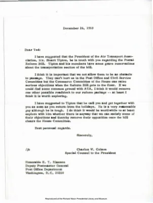 Concerning Postal Strike and Reform-Letters and Telegrams Concerning Postal Strike and Reform [1 of 2]