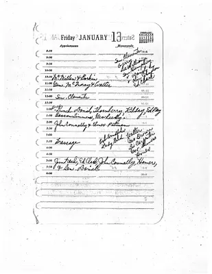 Lyndon Johnson's 1956 Desk Diary I, beginning 1/13/1956