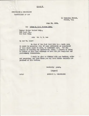 Letters Received to C.B. Lee, June 29, 1935