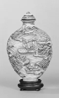 Snuff Bottle with River Landscape