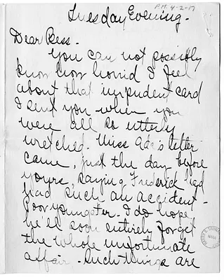 Letter from Arry Mayer to Bess Wallace