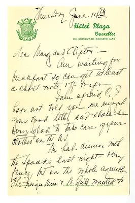 Letter from Bess W. Truman to Margaret and Clifton Daniel