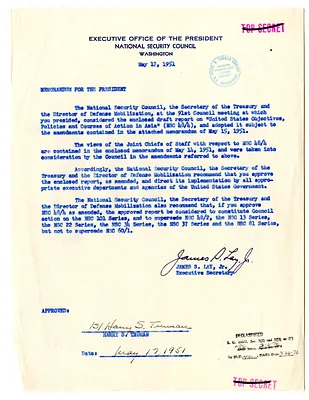 Memorandum from James S. Lay, Jr. to President Harry S. Truman