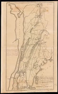 A plan of the country from Frogspoint to Croton River shewing the positions of the American and British armies from the 12th of October 1776 until the engagement on the White Plains on the 28th