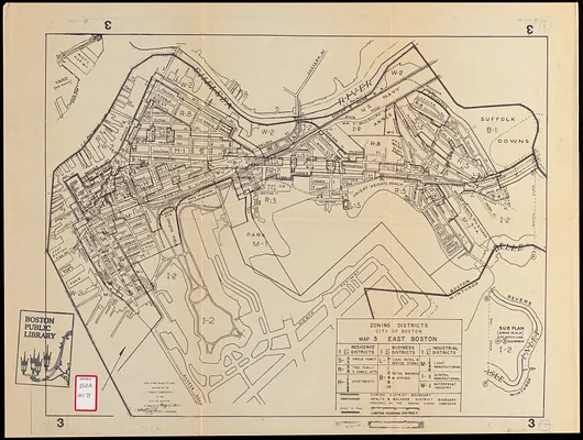 Zoning districts city of Boston map 3 East Boston