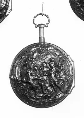 Watch in Pair Case with Classical Figures