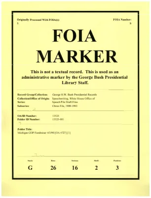 Michigan GOP Fundraiser 4/3/90 [OA 4727] [1]