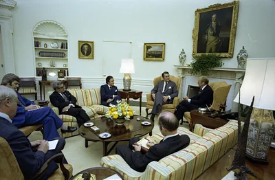 President Gerald R. Ford Meeting with Prime Minister Malcolm Fraser of Australia and Others in the Oval Office