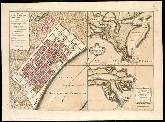 Plan of New Orleans the capital of Louisiana