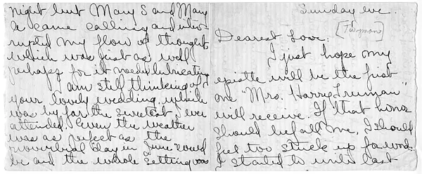 Letter from Adelaide Casper to Bess W. Truman