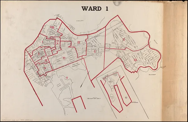 Ward lines and voting precincts circa 1945