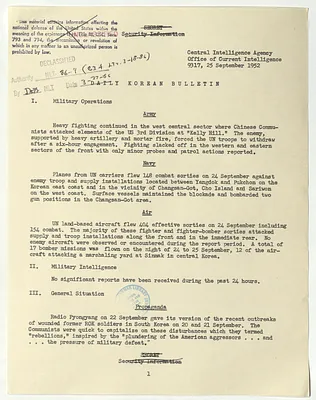 Memorandum, Daily Korean Bulletin