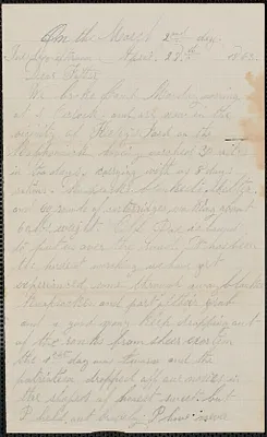 Letter from William Jubb to Thomas Jubb, West Chelmsford, Mass., April 28, 1863