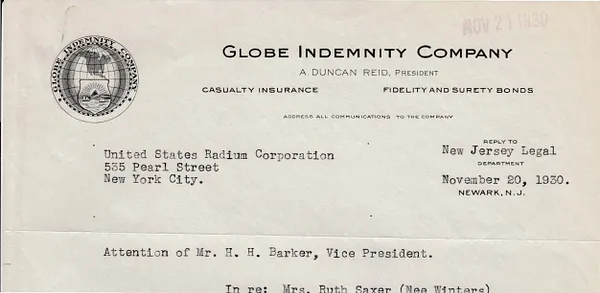 Letters Received to H.H. Barker, November 20, 1930
