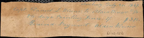 Miscellaneous household receipts