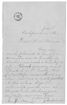 Letter from Margaret Ellen Truman Noland to Nancy Bentley