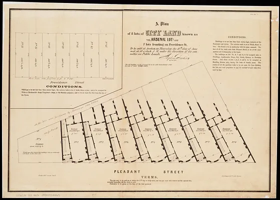 A plan of 8 lots of city land known as the Arsenal Lot