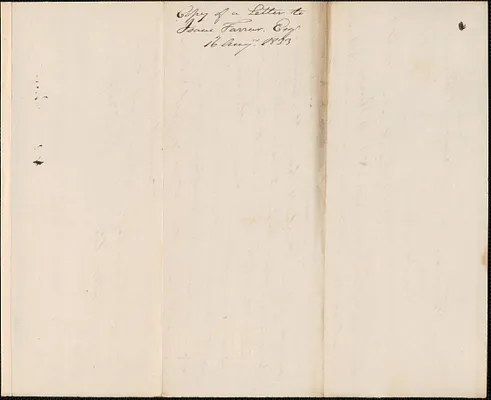 George Coffin to Isaac Farrar, 16 August 1833