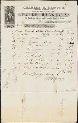 Miscellaneous household receipts